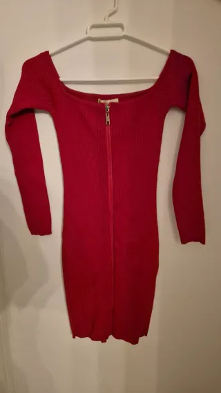 Vestido rojo con cremallera