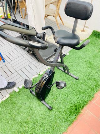 Bicicleta Estática Plegable Negra