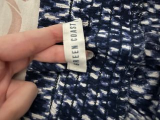 Falda pantalón Green Coast azul y blanco