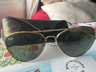Gafas Ray-Ban Aviator Doradas y Verdes