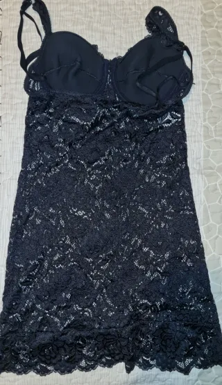 Babydoll pizzo nero Rainbow