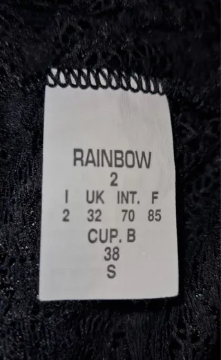 Babydoll pizzo nero Rainbow