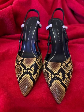 Tacones Zara Talla 38 Animal Print