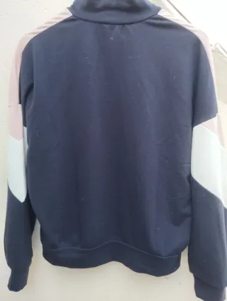 Sudadera cremallera color block