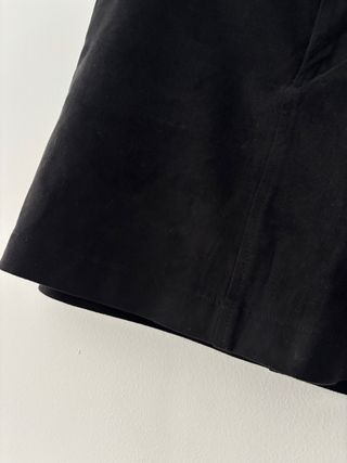 Falda Zara Terciopelo Negra Cinturón