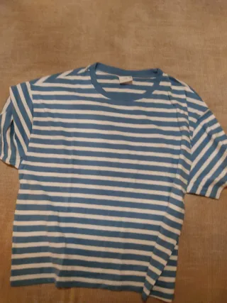 Camiseta Zara Rayas Manga Corta Talla 11-12 Años
