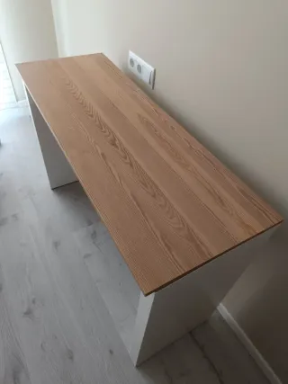 Tocador escritorio blanco con encimera