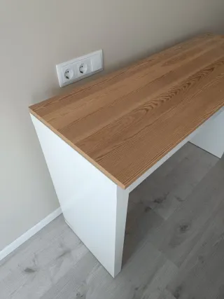 Tocador escritorio blanco con encimera