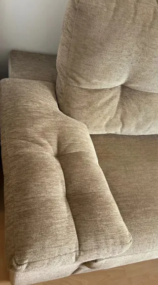 Sofá 3 plazas tela beige