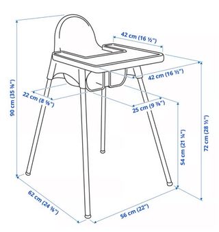 Trona de bebé blanca