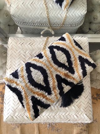 Bolso de terciopelo seda estampado