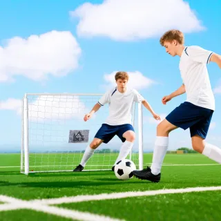 Portería de Fútbol con Red y Soporte