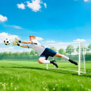 Portería de Fútbol con Red y Soporte