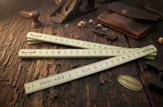 Metro plegable antiguo “Metr Auer” (Suiss Made)