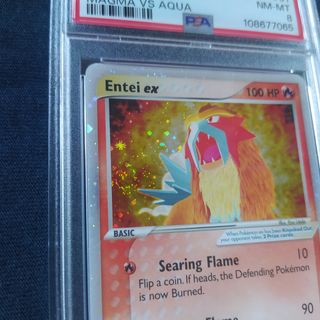 Entei ex 91/95 Holo Swirl PSA 8 NM-MT