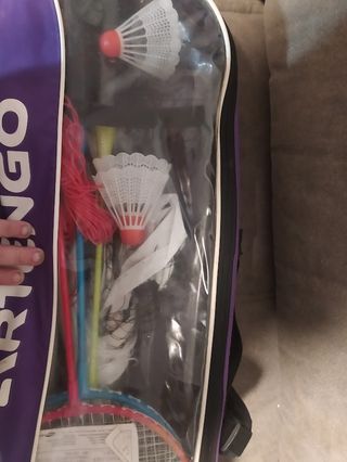 Set Bádminton Raquetas Red Volantes