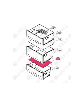 Cajones y bandejas frigorífico LG