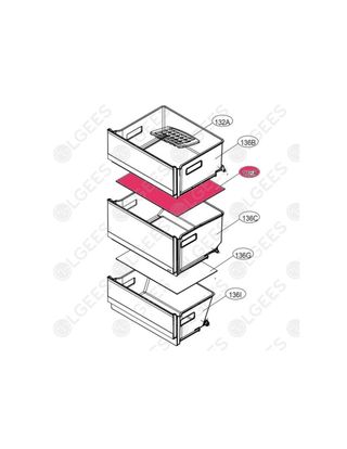 Cajones y bandejas frigorífico LG