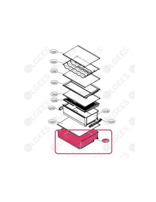 Cajones y bandejas frigorífico LG