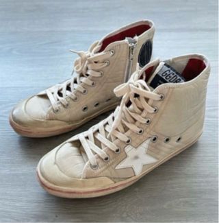 Golden Goose Sneakers Beige/Blanco modelo francy