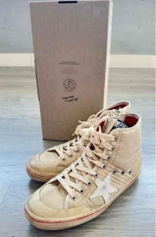 Golden Goose Sneakers Beige/Blanco modelo francy
