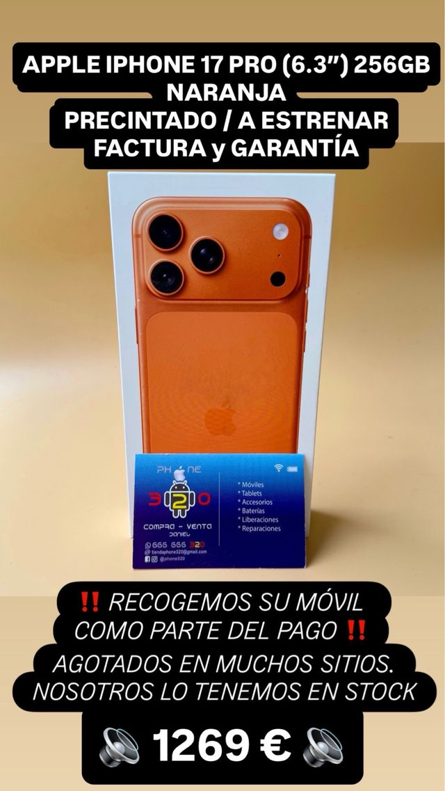 iPhone 17 Pro 256GB Naranja Precintado A Estrenar