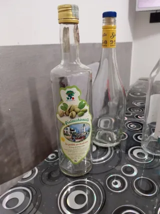 3 Bottiglie Vuote Diverse Misure