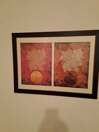 Cuadro Grande madera y cristal