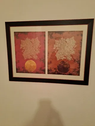 Cuadro Grande madera y cristal