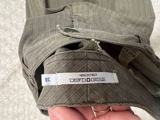 Pantalón recto Studio Classics verde y burdeos