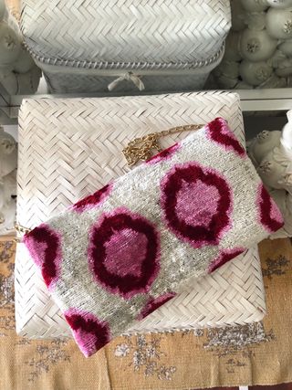 Bolso de mano terciopelo seda