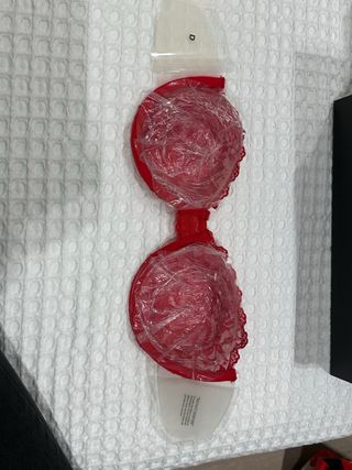 Sujetador Strapless de Encaje Rojo - Nuevo