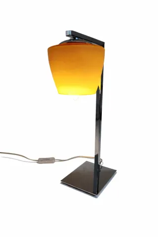 (1)Candeeiro vintage metal e vidro