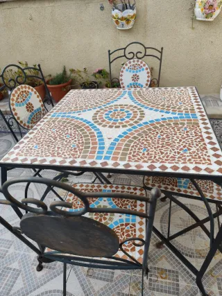 Conjunto Terraza Mosaico 4 Sillas