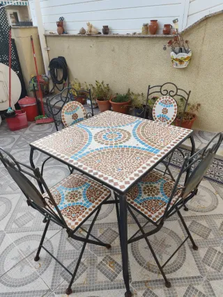 Conjunto Terraza Mosaico 4 Sillas
