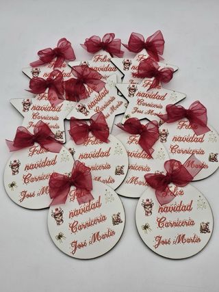 Adornos Navideños Personalizados Madera