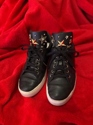 Zapatillas Michael Kors Piel Negro y Dorado