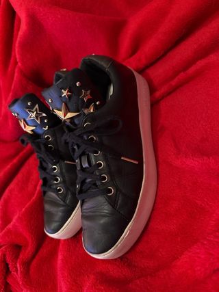 Zapatillas Michael Kors Piel Negro y Dorado