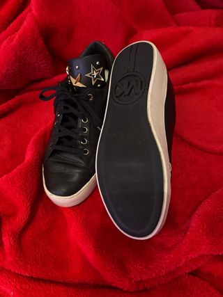 Zapatillas Michael Kors Piel Negro y Dorado