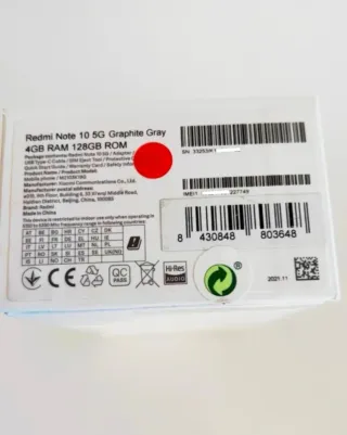 Redmi Note 10 5G+Fondina +Caricabatterie