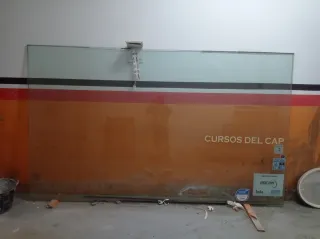 Cristal de escaparate grande