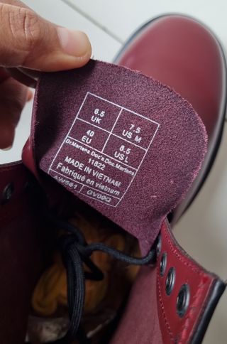 Botas Dr. Martens Cuero Burdeos