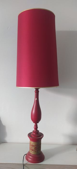 Lámpara de Diseño Hollywood Regency Roja