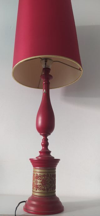 Lámpara de Diseño Hollywood Regency Roja