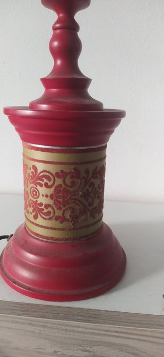 Lámpara de Diseño Hollywood Regency Roja