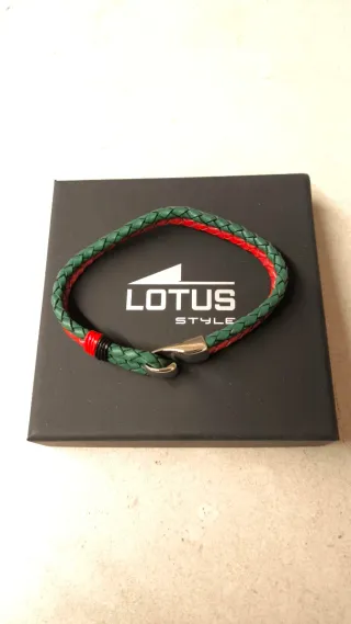 Bracciale Lotus Uomo Verde e Rosso. Nuovo