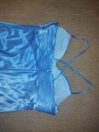 Vestido largo fiesta azul