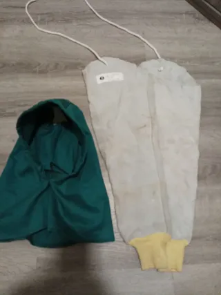 Gorro y mangas de soldador