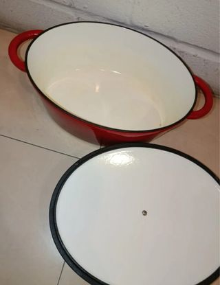 Olla Staub Hierro Fundido Roja Grande