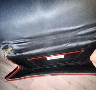 Bolso de mano granate vintage